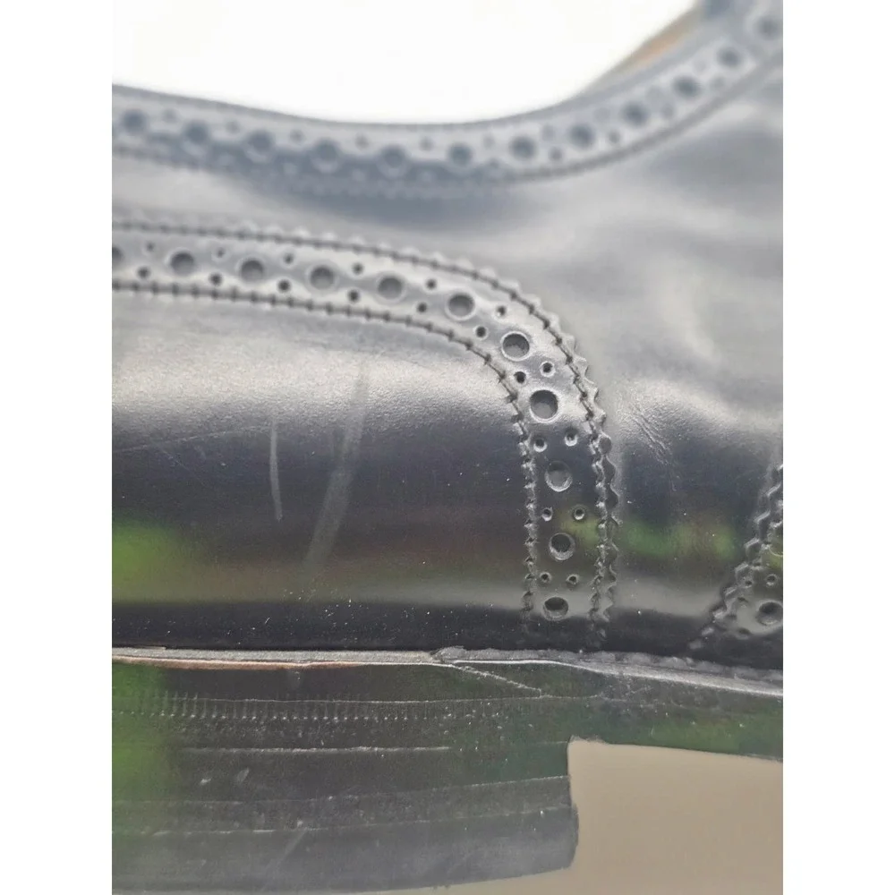 Charles Tyrwhitt Wingtip Brogue Men's Size 9 Black Leather Oxfords Dress Preppy
